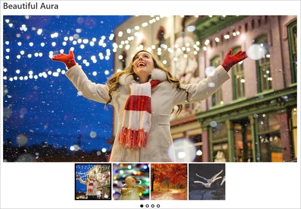 Dispositivo di scorrimento demo di Slider immagine reattivo definitivo