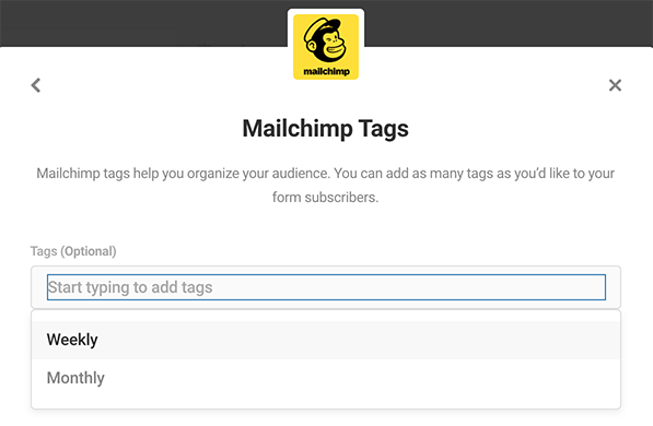 Mailchimpタグ。