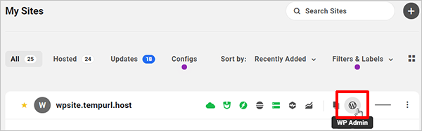 The Hub - การเข้าถึง WP Admin