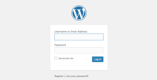 หน้าจอเข้าสู่ระบบ WordPress