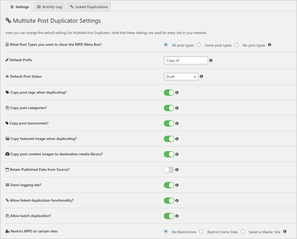 ปลั๊กอิน WordPress โพสต์ซ้ำหลายไซต์