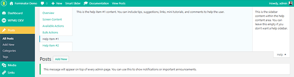 WordPress Dashboard ปรับแต่งด้วย Branda