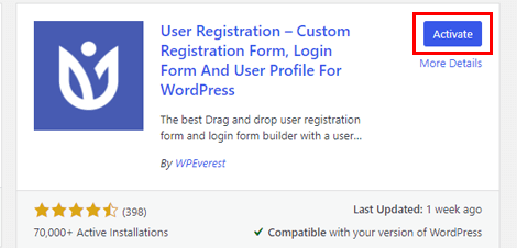 Aktivieren Sie das Benutzerregistrierungs-Plugin