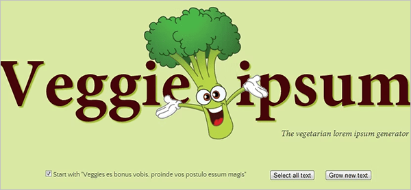 Ipsum vegetariano