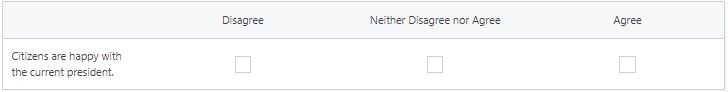 ตัวอย่างมาตราส่วน Likert 3 จุด