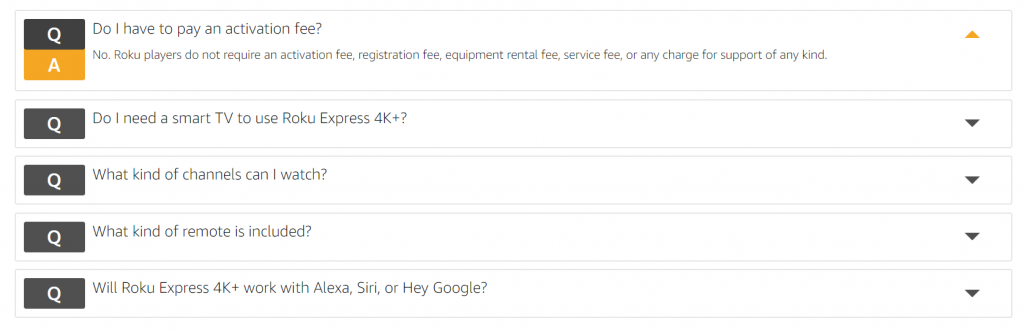 seção de perguntas frequentes da amazônia