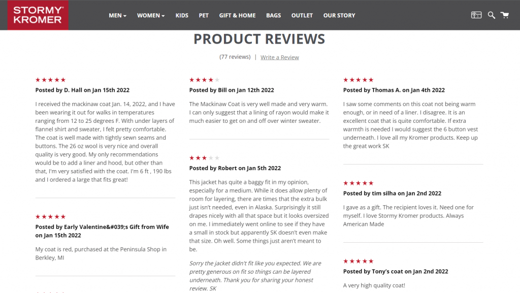 review do produto stormy kromer