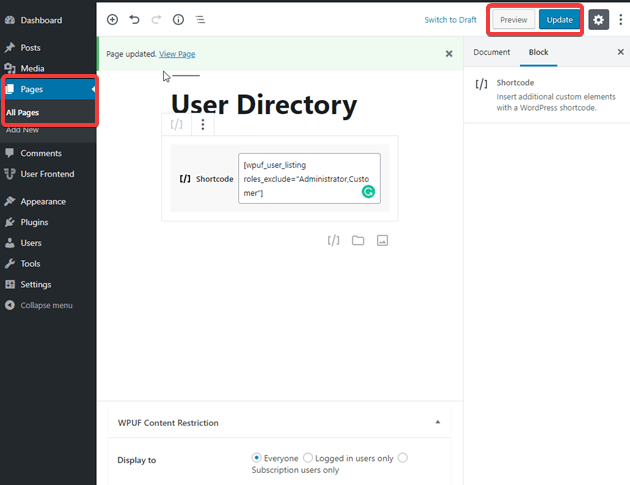 ไดเรกทอรี WordPress