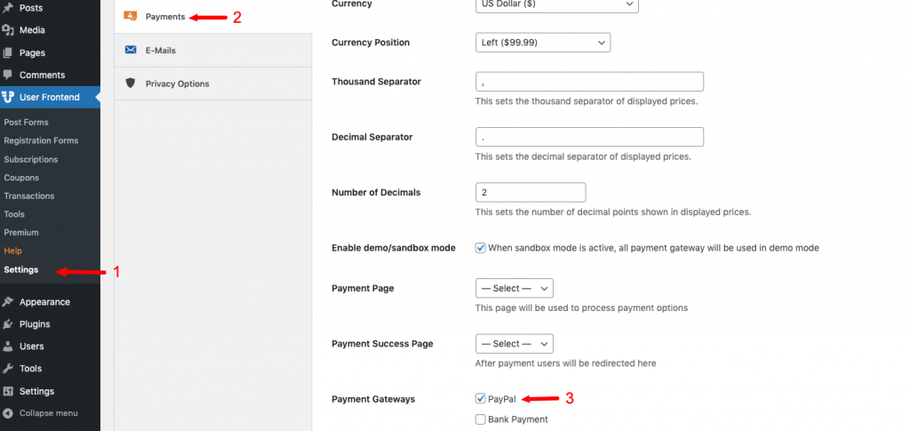 เลือกช่องทางการชำระเงิน paypal