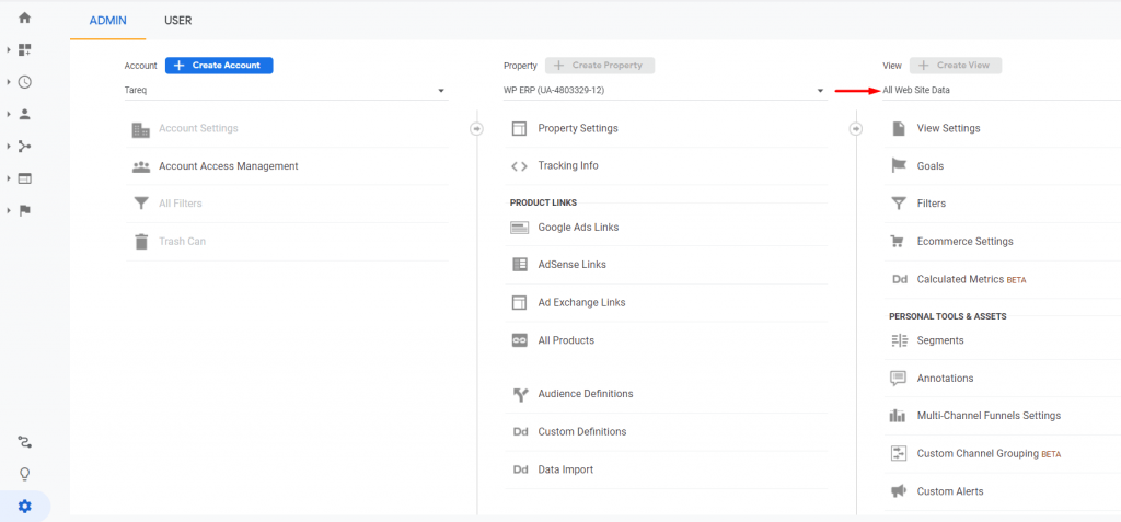 buat tampilan google analytics