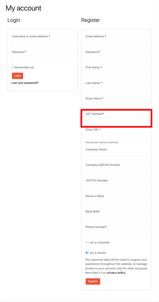 เพิ่มฟิลด์พิเศษให้กับปลั๊กอินการลงทะเบียน wordpress