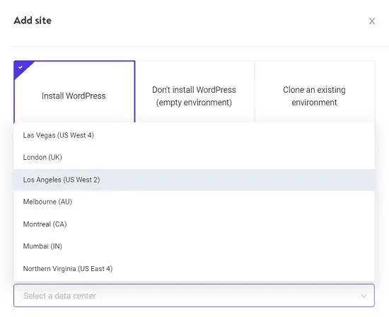 Kinsta datacenter