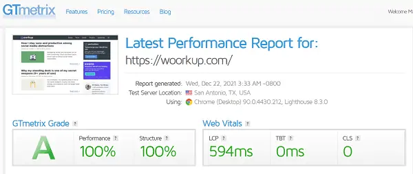 Kinsta performance