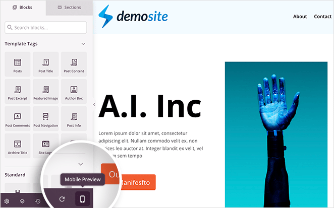 anteprima mobile - SeedProd Preview WordPress theme in mobile