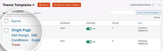 modifica-tema-design - SeedProd edit WordPress theme design