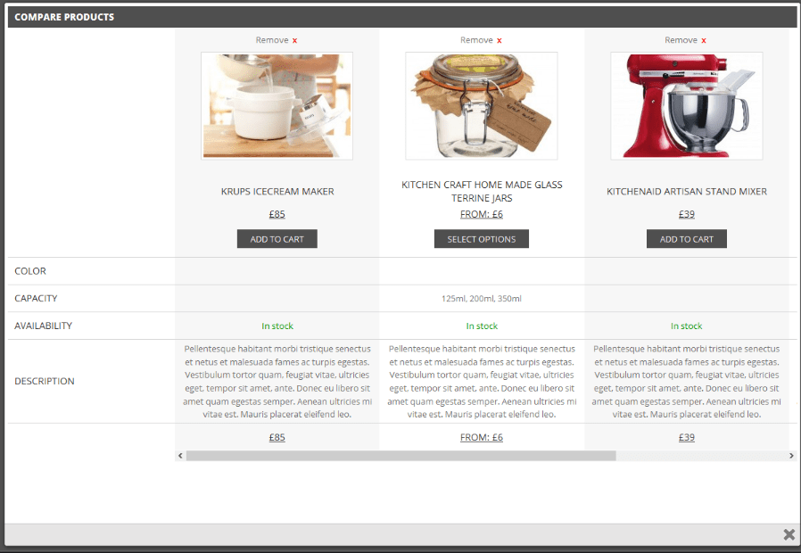YITH WooCommerce قارن دقيقة