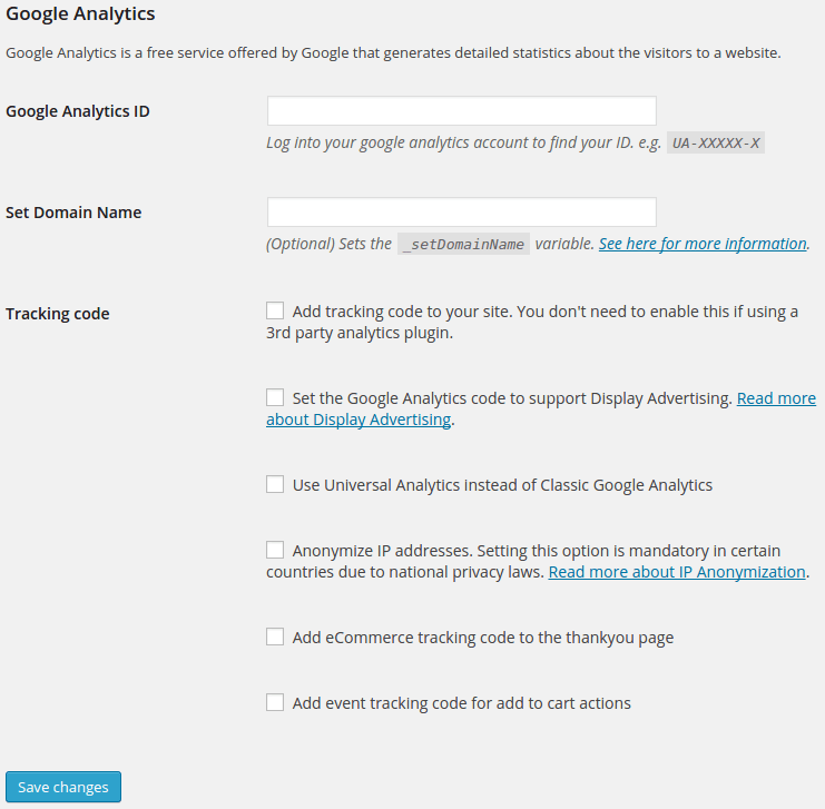 تكامل WooCommerce Google Analytics