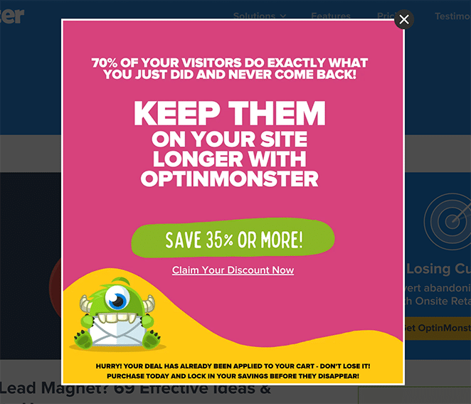 sconto-esempio-di-magnete-piombo - SeedProd discount lead magnet example