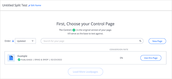 leadpages-split-testing - SeedProd LeadPages split testing