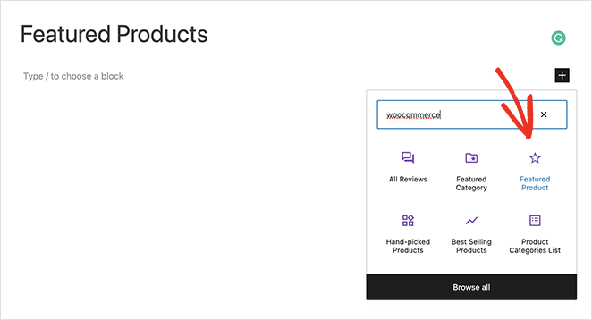 blocco-prodotti-in evidenza woocommerce - SeedProd WooCommerce featured products block