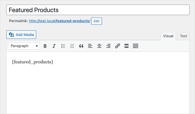 woocommerce-prodotti-in evidenza-shortcode - SeedProd WooCommerce featured products shortcode
