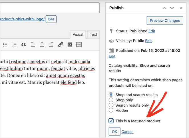 woocommerce-casella-di-controllo-prodotto-in evidenza - SeedProd WooCommerce featured product checkbox