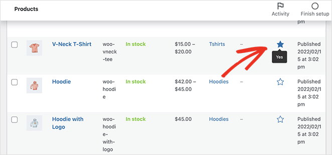 Prodotti-in evidenza-icona-stella - SeedProd WooCommerce featured prouducts star icon