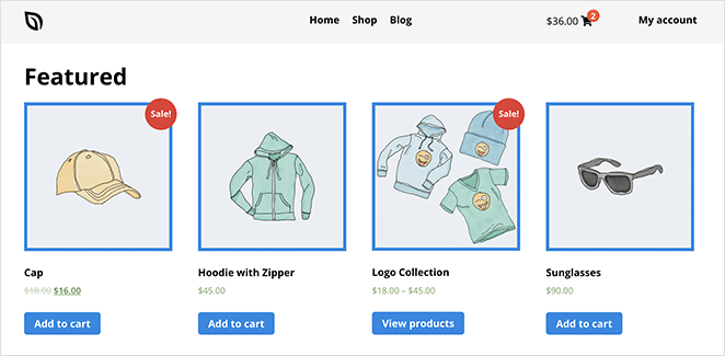 seedprod-woocommerce-prodotti-in primo piano - SeedProd SeedProd woocommerce featured products