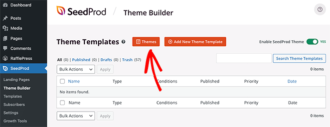 aggiungi-un-modello-tema-WordPress-personalizzato - SeedProd add a theme template