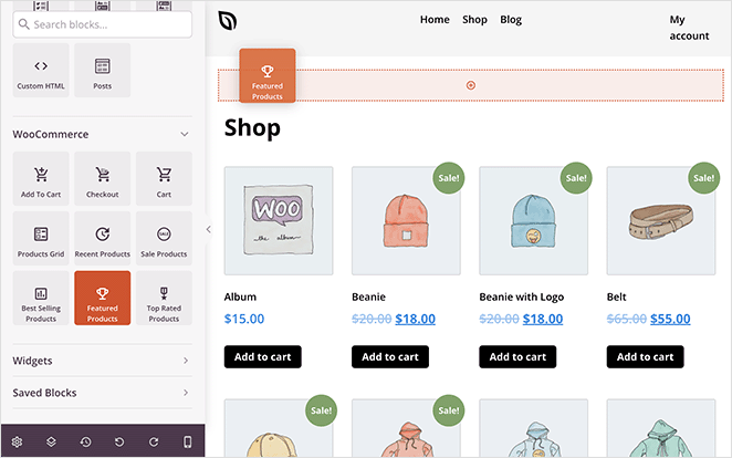 woocommerce-prodotti-in evidenza-grid-seedprod - SeedProd WooCommerce featured products grid seedprod