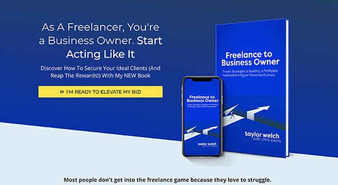 Pagina di destinazione della leadgen-gen-da-free-lance-a-proprietario-di-impresa - SeedProd Freelance to Business owner lead generation landing page
