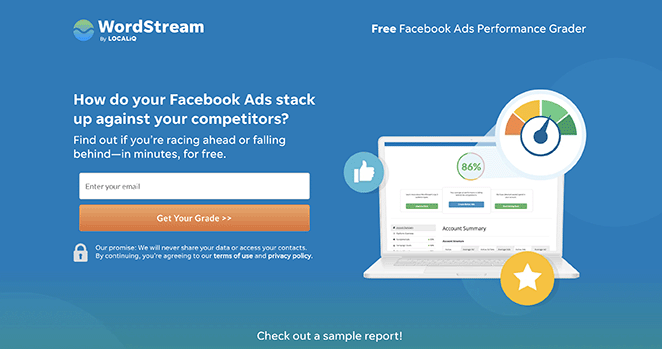 wordstream-lead-generation-landing-page - SeedProd WordStream lead generation landing page