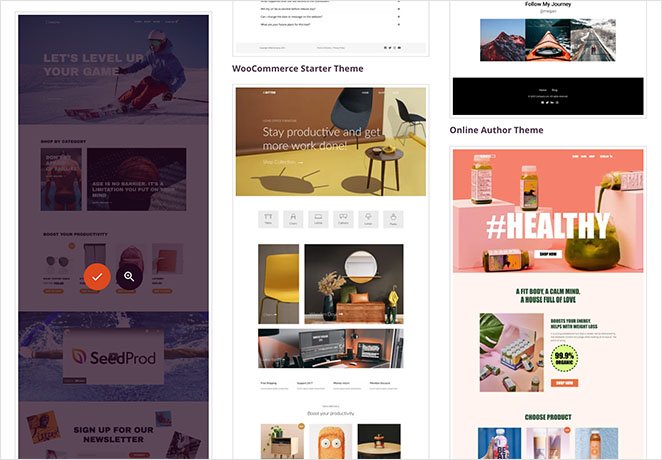 seedprod-woocommerce-theme-library - SeedProd Choose a woocommerce theme from SeedProd's template library