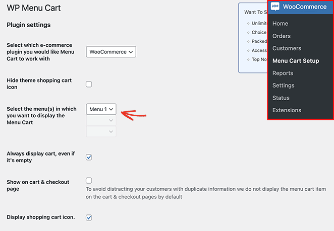 wp-menu-cart-settings - SeedProd WP Menu Cart Icon Settings