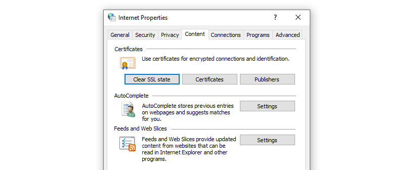 czyszczenie stanu SSL na komputerze z systemem Windows