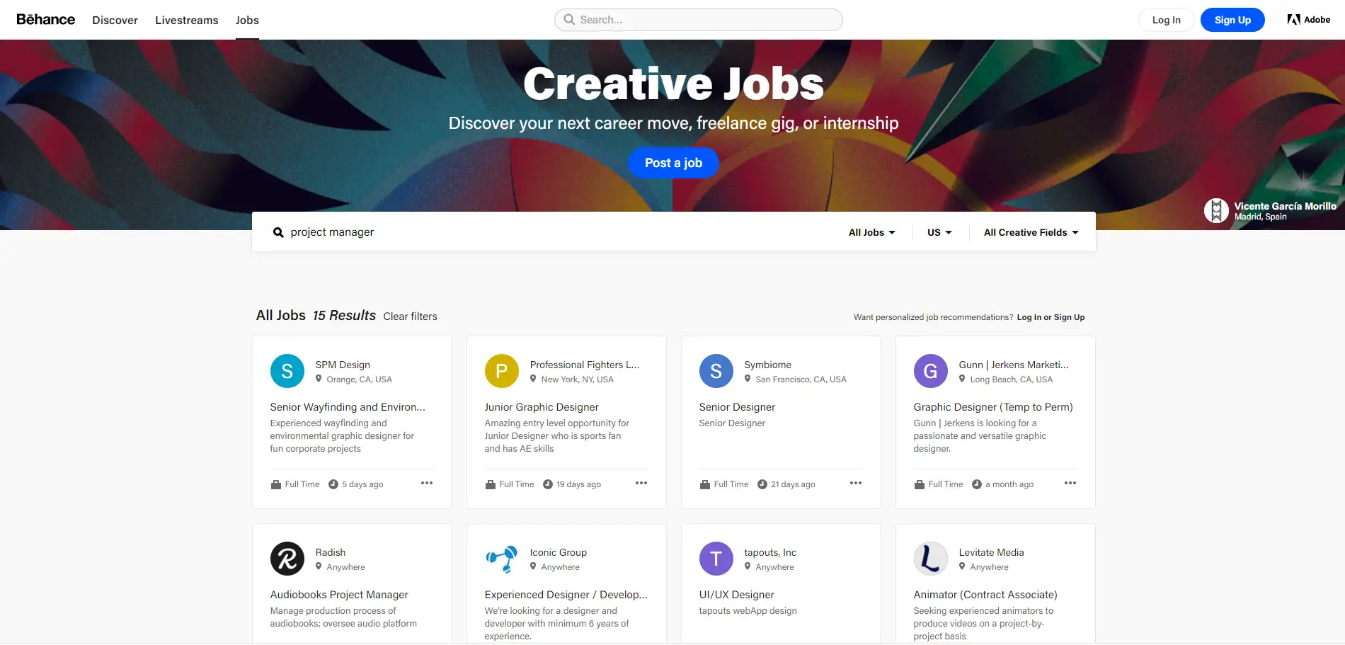 pekerjaan behance