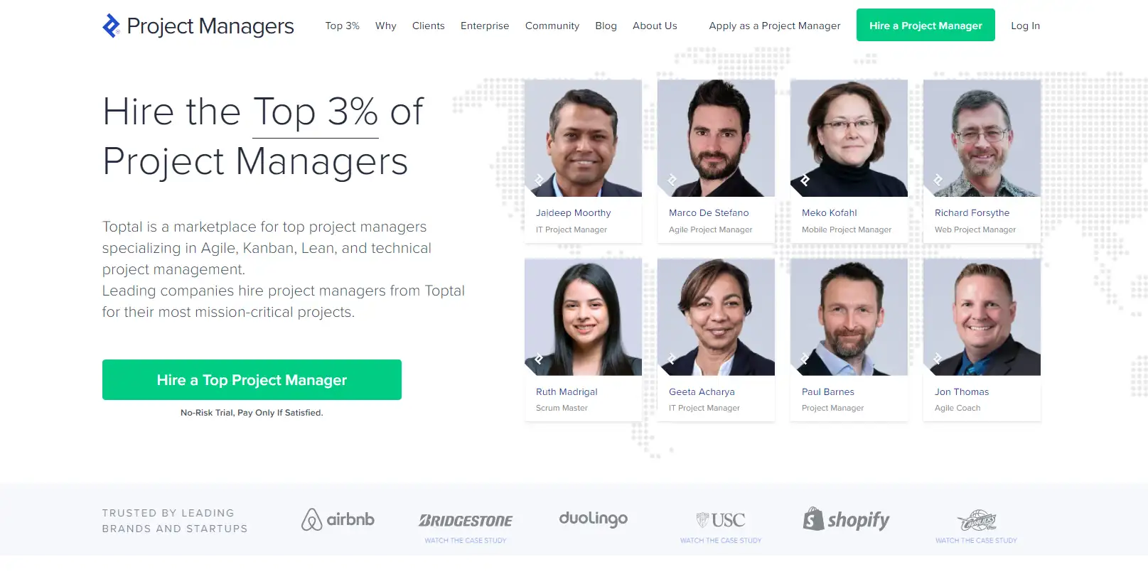 toptal - manajer proyek lepas