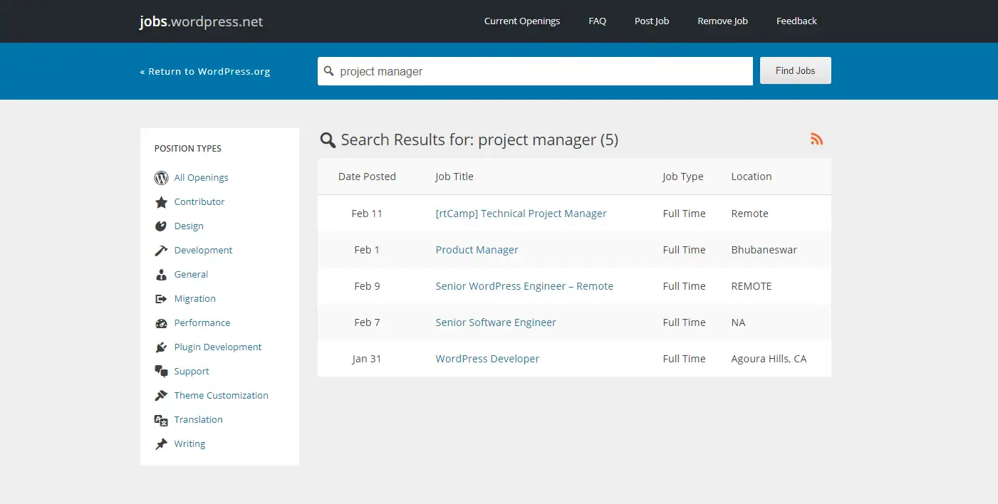 kerja di wordpress