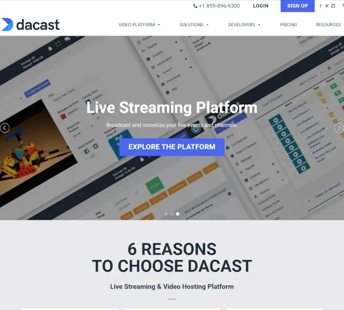 最高のOTTプラットフォーム:Dacast
