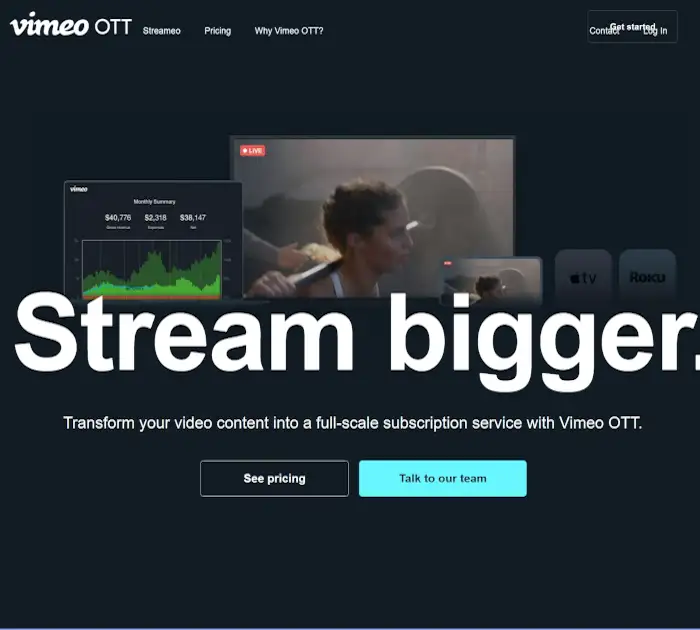 最高のOTTプラットフォーム:Vimeo