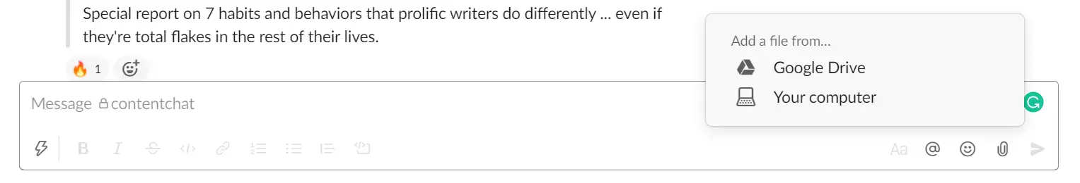 Slack vs Teams：Slackを使用したファイルのアップロード