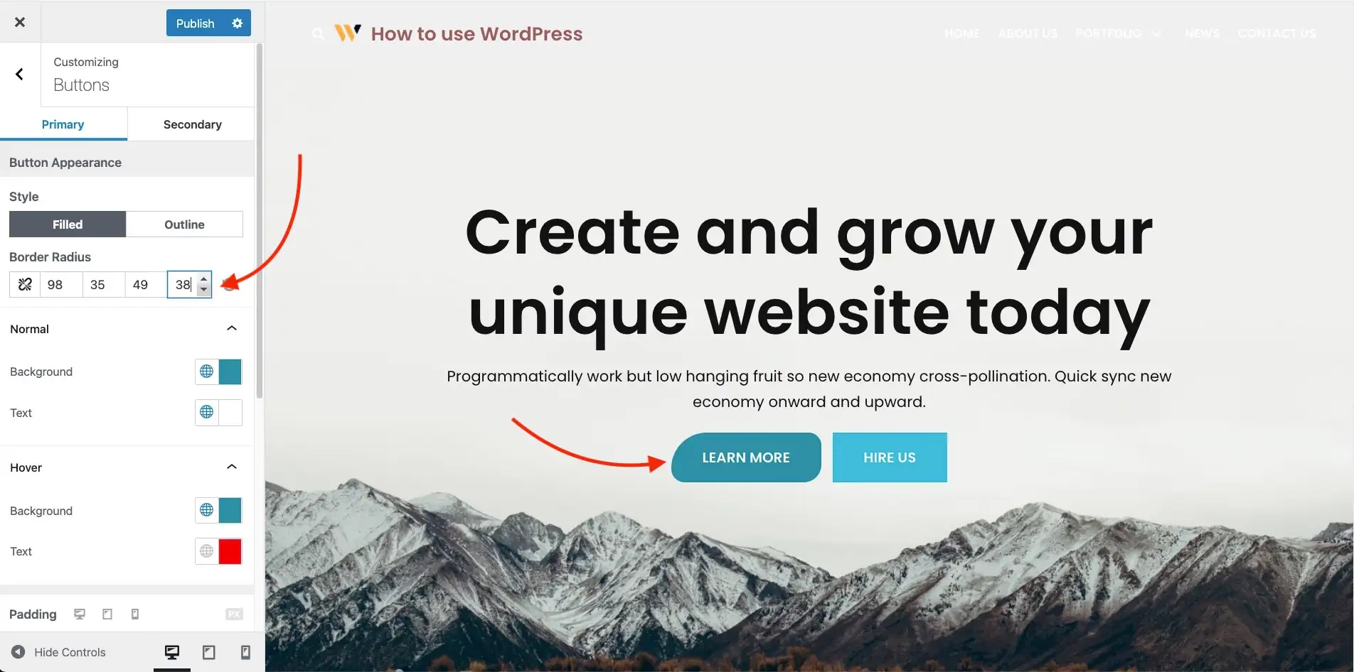 Wix vs WordPress: Personalização