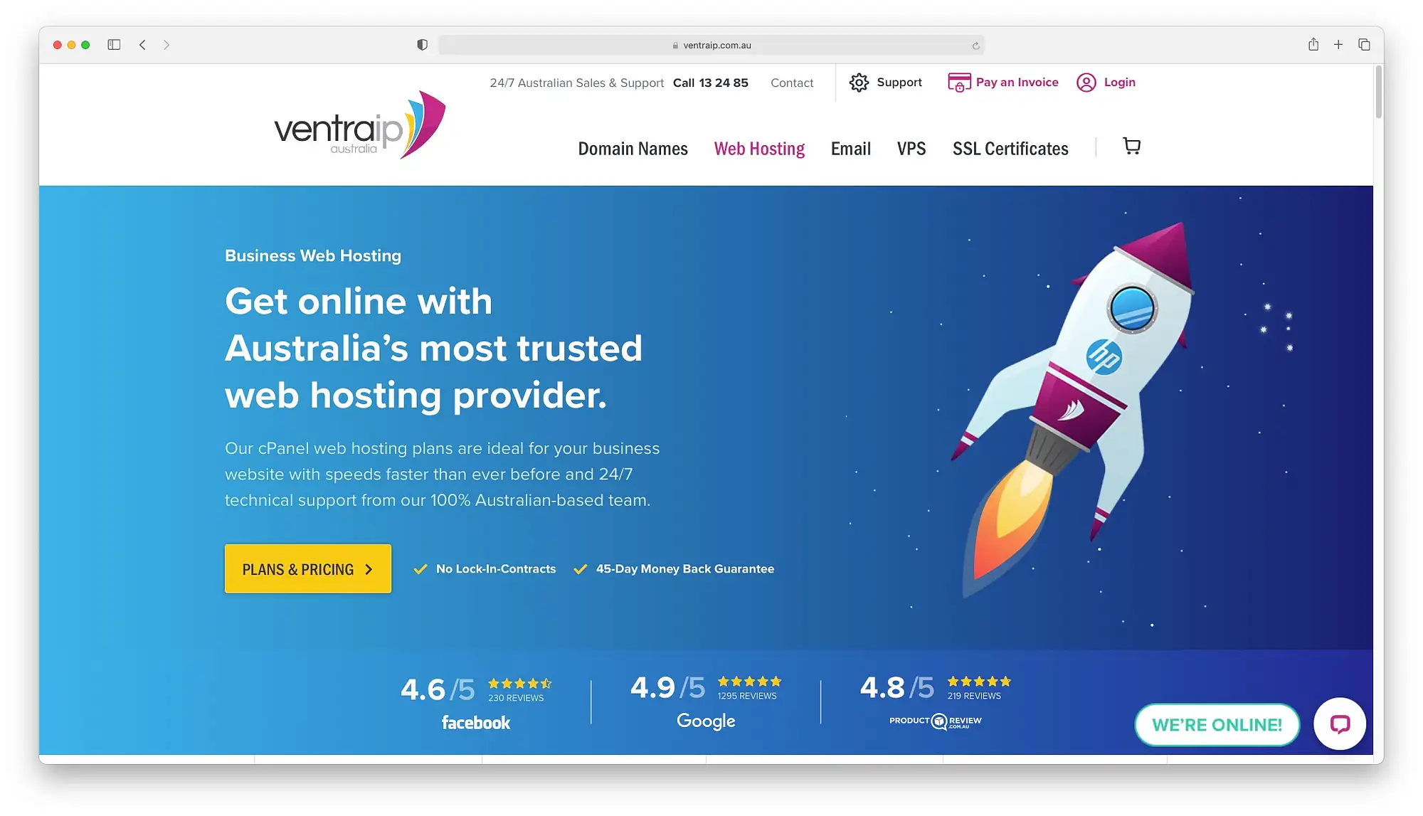 VentraIP 호주 최고의 저렴한 웹 호스팅
