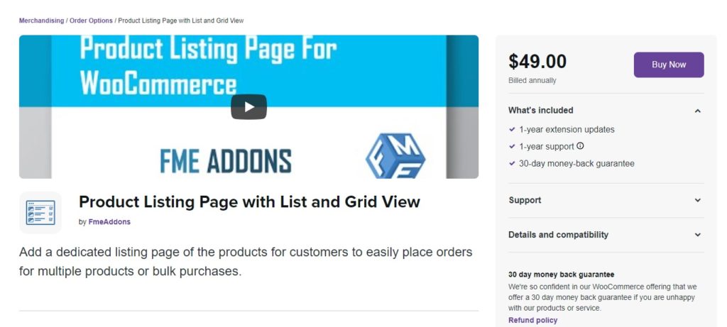 pagina di elenco dei prodotti con visualizzazione elenco e griglia plug-in per visualizzazione elenco prodotti woocommerce