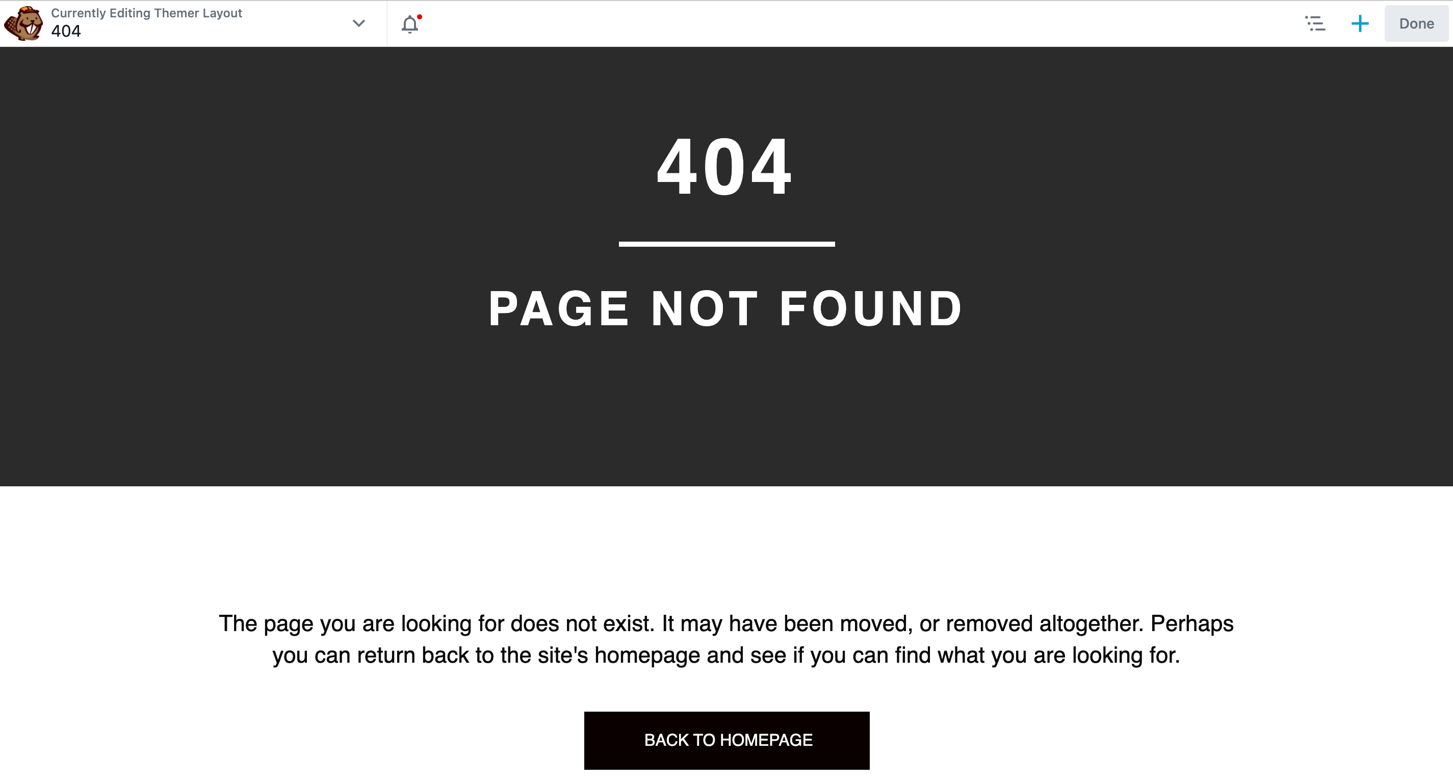 Beaver Builder의 404 템플릿입니다.