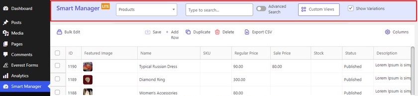 elimina gli ordini woocommerce smart manager