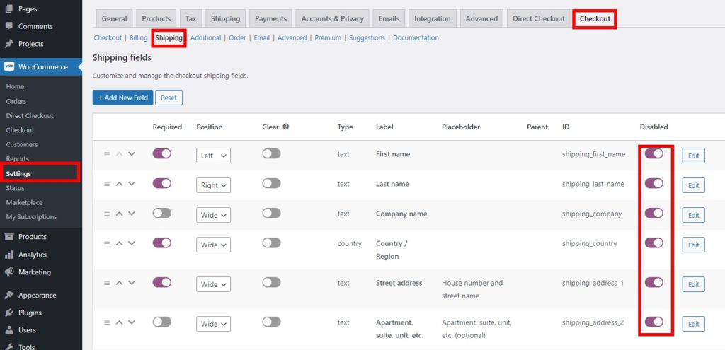 eliminați livrarea adăugați produse virtuale la woocommerce