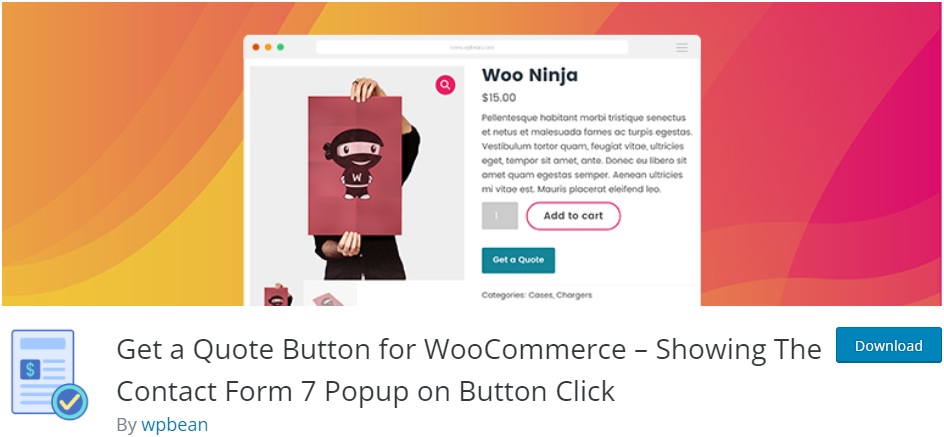 รับใบเสนอราคาสำหรับ woocommerce เพิ่ม woocommerce ขอปุ่มใบเสนอราคา