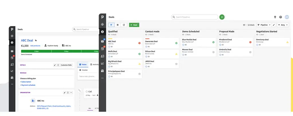 用於聯繫人管理的 Pipedrive