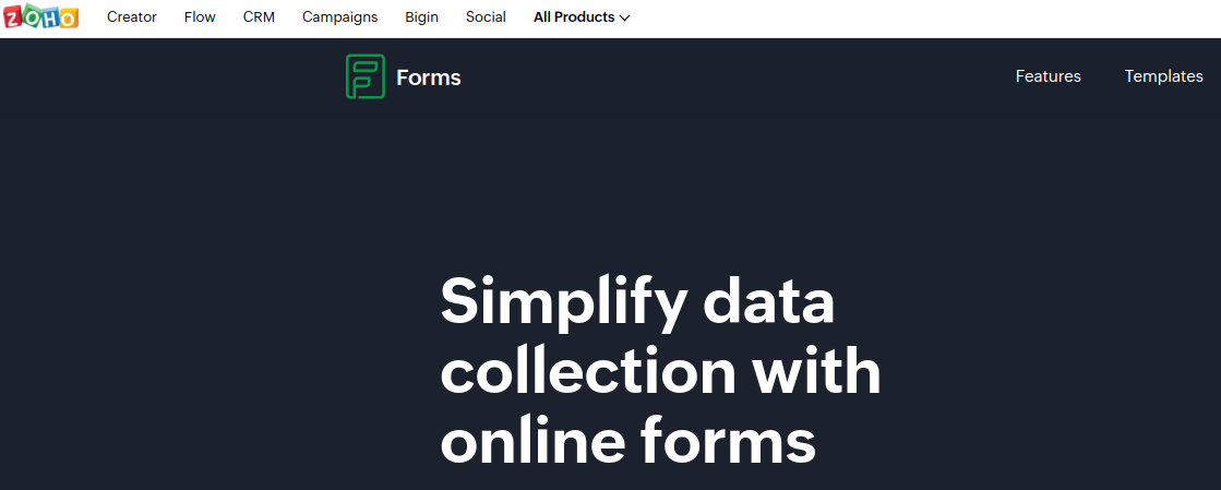 Zoho Forms- Jotform Alternatives